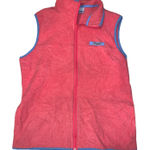 Columbia  Women's PFG Harborside Fleece Vest in coral/pink with blue trim Size L Photo 0
