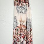 Honolulu Wahine Paisley Floral Maxi Dress Womens S Boho Hawaiian Beachy Casual White Photo 5