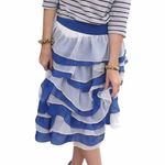 Anthropologie HTF: x Chris Benz Capsule Collab ❃ Carmen Tiered Skirt ❃ Cobalt ❃ Photo 7