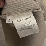 Reformation  Beige Ribbed Knit Mini Dress Size Small Photo 3