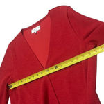 Madewell  Texture & Thread Crepe Wrap Top in Cherry Red Holiday Party Flirty M Photo 10