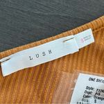 Lush Clothing Lush one shoulder long sleeve orange bodysuit size S NWT Photo 4