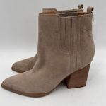 Marc Fisher NEW Boots Oshay Ankle Bootie Dark Walnut Stacked Heel Suede Size 11 Photo 1