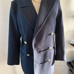 H&M  blue black pea coat size 6 Photo 0
