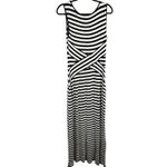 ECI Beige by Black White Striped Maxi Dress Petite Large Photo 1