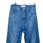 Madewell  Classic Straight Jeans Women’s Size 24 Blue High Rise Distressed Hem Photo 3
