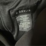 B Darlin  Black Off-Shoulder Mini Dress 3/4 Pink Floral Waist Embroidery Photo 2