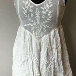 Mango Suit Collection Sheer White Dress in Size 4 Photo 0