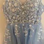 Amazon  Light Blue Floral Lace Dress Photo 1