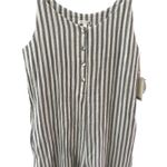 Rylee + Cru Storm Stripe Organic Cotton Bridgette Cropped Jumpsuit Size XS Blue Photo 8