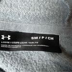 Under Armour Project Rock Long Sleeve Gray Cropped Oversized Hooded Sweatshirt Photo 7