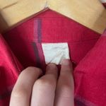 Diane Von Furstenberg  Vintage Red Plaid Button Front‎ Woman's Blouse Flannel 14 Photo 7