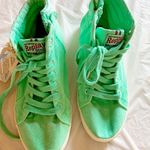 Replay women's 37 EU spring pistachio puffer ankle Velcro zip up canvas sneakers Green Size 6 Photo 3