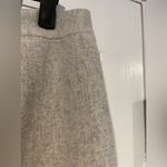 J.Crew Size 6 Light Gray Wool Blend Lined Pencil Mini Skirt Back Slit Zip Back Photo 8