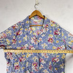 Bobbie Brooks Blouse Short Sleeve Womens 22W /24W Floral Vintage Shirt Blue Photo 5