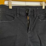American Eagle  Jeans Curvy Distressed High Rise Jeggings Black Size 2 Photo 3