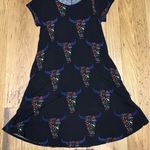 Peach Love  California Black A-line Crew Neck Dress Photo 0