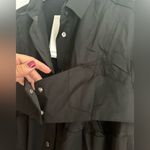 SACAI Midi Pleated Shirt Dress NWT Large Black Photo 1