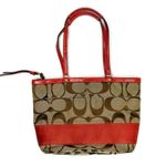 Coach Vintage classic c  brown and orange purse shoulder tote bag cloth Photo 5