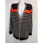 Ralph Lauren Lauren Striped Cardigan Sweater Brown Orange White Women's Large Photo 1