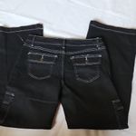 Ymi  Black Pants with White Low-Rise Skater Size 7 Photo 2