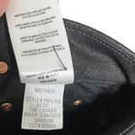 MOTHER The Looker Cracked Shadow Pants Women’s Size 25 Black Wax Stretchy Photo 9