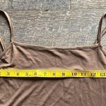 Bodycon Maxi Dress Square Neck Brown Small Stretch Fitted Party Brown Photo 5