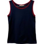Saint Laurent Rare YSL Saint‎ Laurent Rive Gauche Paris Navy Tank Top France Iconic 80s 6 / 8 Photo 0