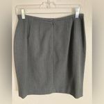Classiques Entier Wool Blend Gray Midi Slit Skirt Size 10 Photo 3