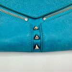 Botkier Trigger Crossbody in Teal Leather Silver Hardware Tassels Studded Photo 8
