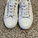 Lilly Pulitzer White Canvas Abigail Mule Sneaker Gold Pave Grommets Size 8 Photo 3