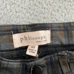 Philosophy NWT  Plaid Pants Women XS Gray Stretch Skinny Preppy Acadamia Photo 2