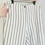 ASOS NWT  Linen Blend Striped Pants White Black Women’s Size 8 Photo 3
