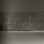 Badgley Mischka  Women’s Italian Leather Black  Metallic Adjustable Belt Photo 11