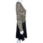 Anthropologie  Dolan Dress Womens Medium Tan Black Animal‎ Print Party Office Photo 1