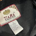 Tiara International  Cardigan Vintage 90's Embroidered Black with Velvet Trim-S Photo 4