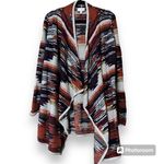 Lucky Brand  medium Aztec Navajo Open Front Drape Cardigan Sweater worn once Photo 0