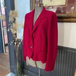 J. Jill Red Wool Blend Textured Blazer – Size Medium 💚🎀 Photo 1
