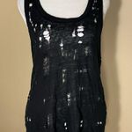 IRO  Doris Distressed Black Linen Tank Top Small Photo 0