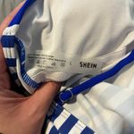SheIn NWOT Blue & White One Piece Swimsuit, Large Photo 3