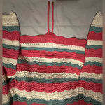Marc New York V Neck Sweater, Size L. Pink, cream and light green striped. Photo 2