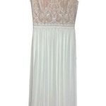 Dress the Population NEW gorgeous flowy white tan wedding formal dress sz S Photo 0
