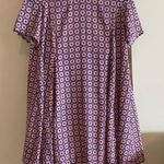 Lush Clothing NWOT Lush from Nordstrom red, blue & cream printed short sleeve shift dress Photo 0