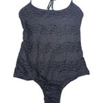 Billabong  Lacey Daze Black Bodysuit Strappy Backless Textured Surf Skate Size SP Photo 3