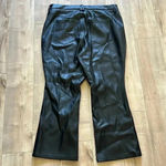 Good American  Better Than Leather Pants Faux Leather Black Straight Leg Sz 16 Photo 10