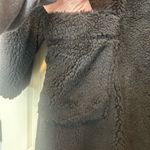 UGG  Alesandra Faux Fur Wrap Coat Black Pockets Tie Waist Long Trench L / XL NWT Photo 4