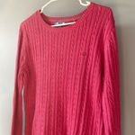 IZOD Dark pink cable knit sweater size large preppy look Photo 1
