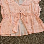 Wild Fable pink flutter sleeve open front crop blouse Photo 9