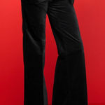 Talbots  Velveteen Wide Leg Pants Black Size 16W Christmas Holiday Dressy Velvet Photo 0