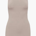 Aritzia Barton Grey Tan bodycon mock neck dress M Photo 0